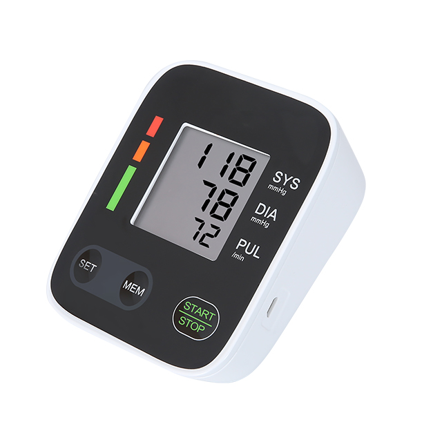 Nuevo LCD PRECIO CARATE CARA Automático Tipo de brazo superior de la parte superior del brazo Digital Medidor de presión arterial digital BP Monitor
