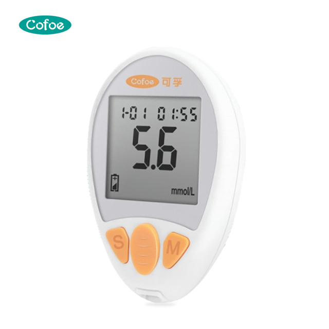 Cofoe Hot Sale Electronic Blood Glucosa Meder con voz LCD