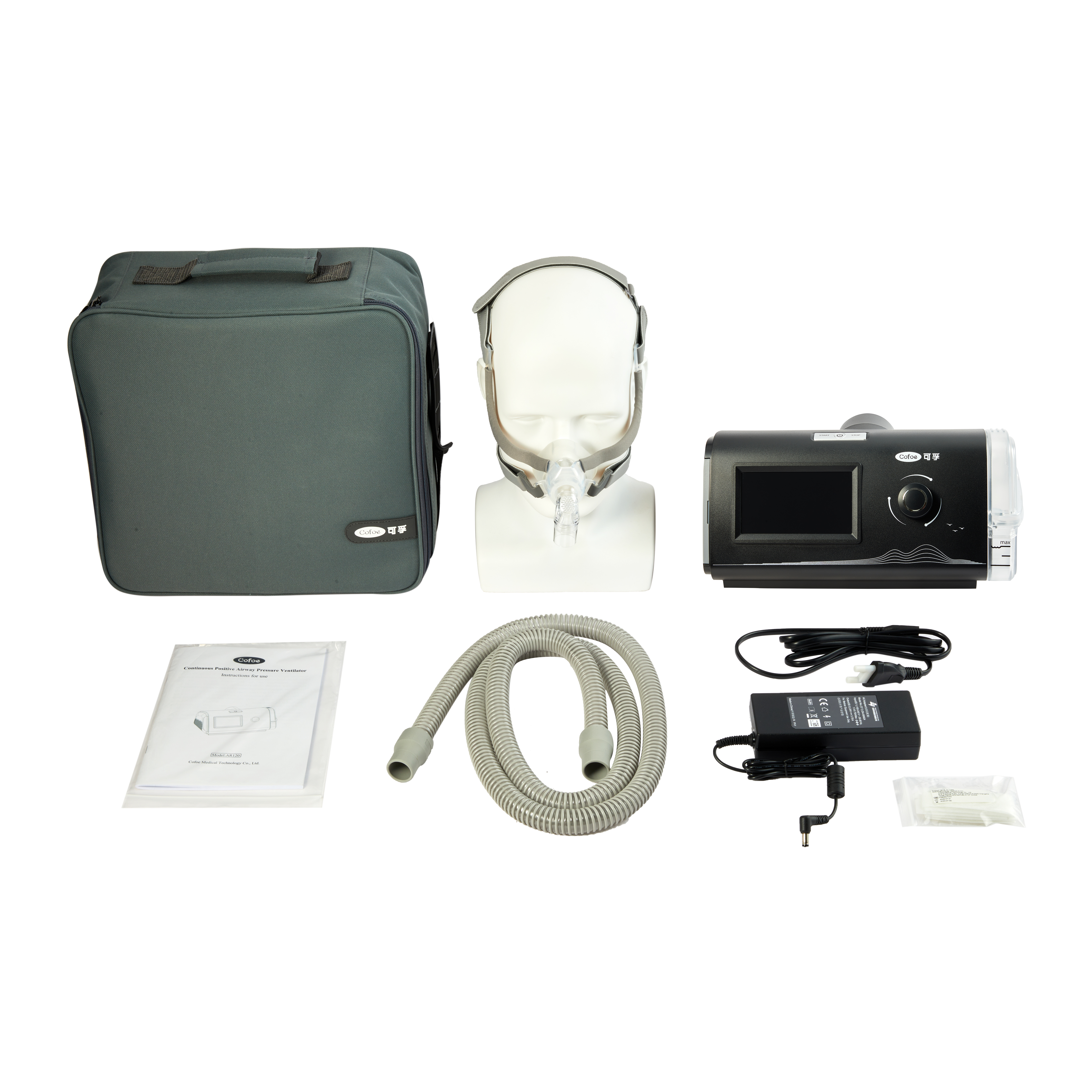 Dispositivo portátil CPAP y APAP Cofoe AR120 (Serie C9) para la apnea del sueño