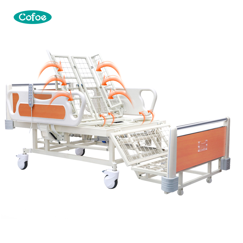Camas de hospital eléctricas para pacientes R03 con barandillas laterales
