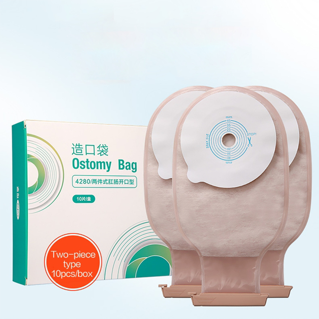 Bolsa de ostomía de dos piezas de 45 mm de tela no tejida para la bolsa de ostomía 4280
