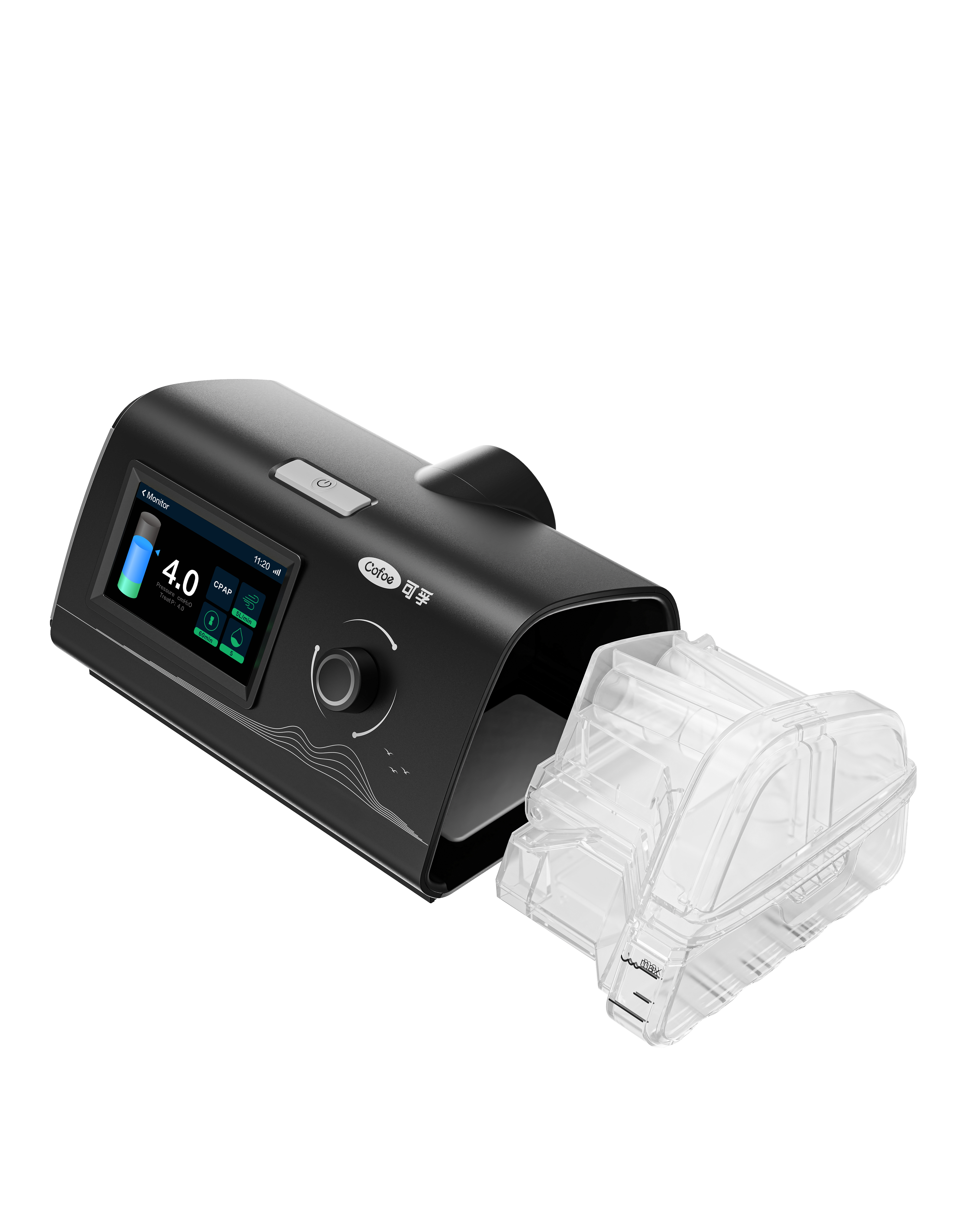 Dispositivo portátil CPAP y APAP Cofoe AR120 (Serie C9) para la apnea del sueño