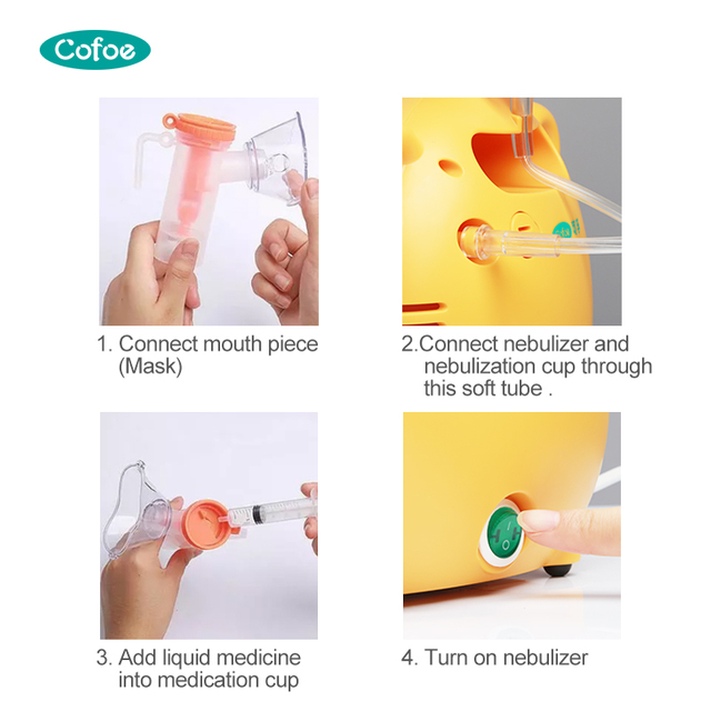 Nebulizador de compresor pediátrico KF-WHHQ-008 con compartimento