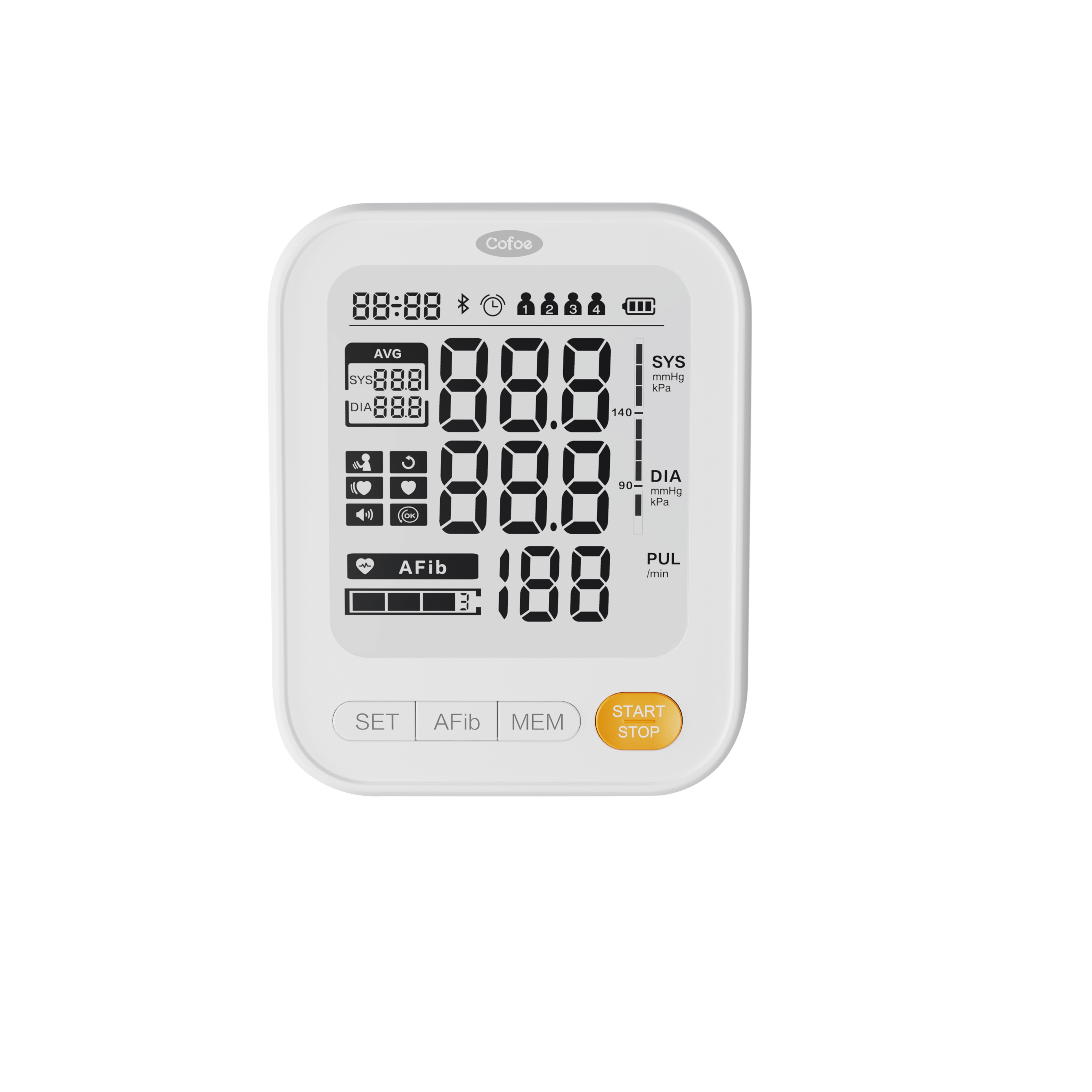 Monitor de presión arterial con detección de fibrilación auricular KF-67BP