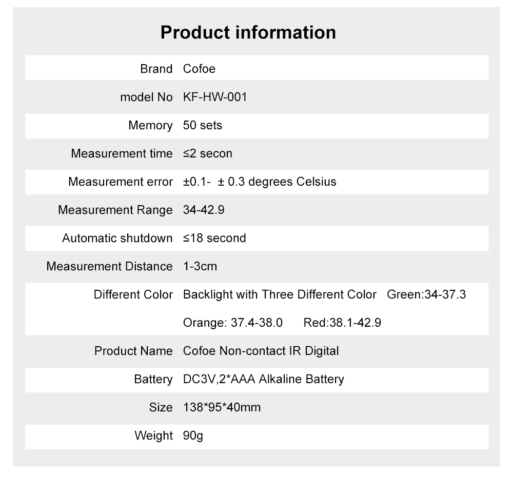 Cofoe Medical Technology Co., Ltd termómetro infrarrojo (14)