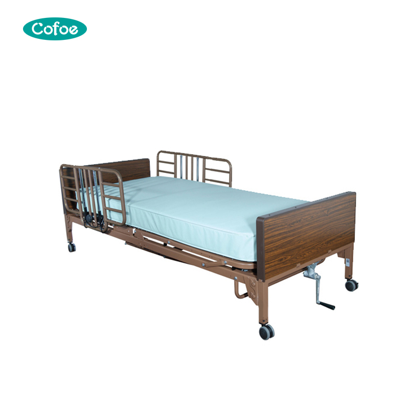 R06 Camas completas de hospital médico eléctrico con rieles