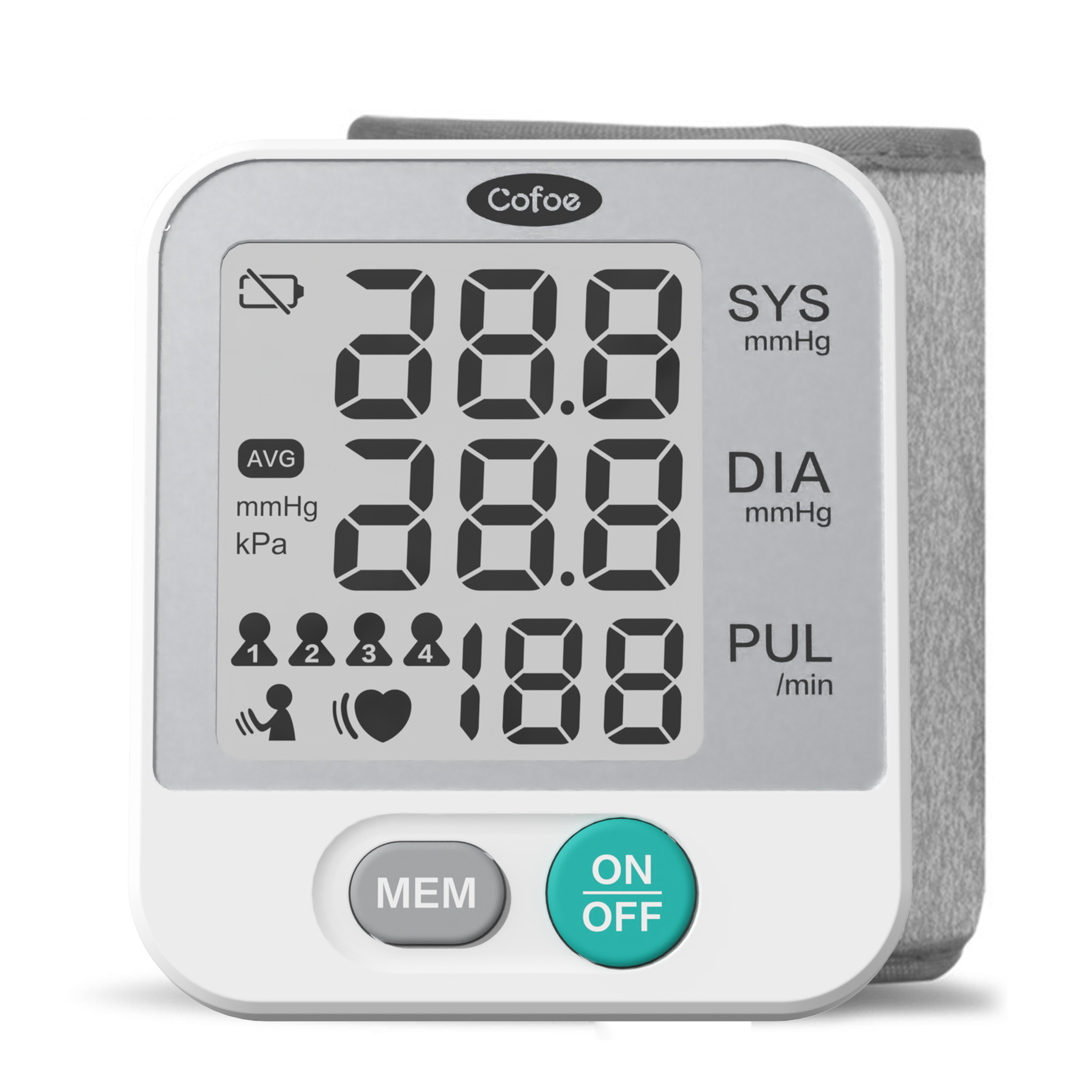 Monitor automático de presión arterial de muñeca KF-75C