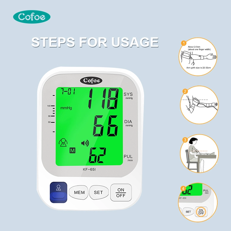 Monitor automático de presión arterial del brazo KF-65IPLUS